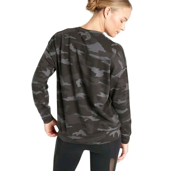Athleta Studio To Street Black Camo Sweatshirt Size L - Picture 4 of 8
